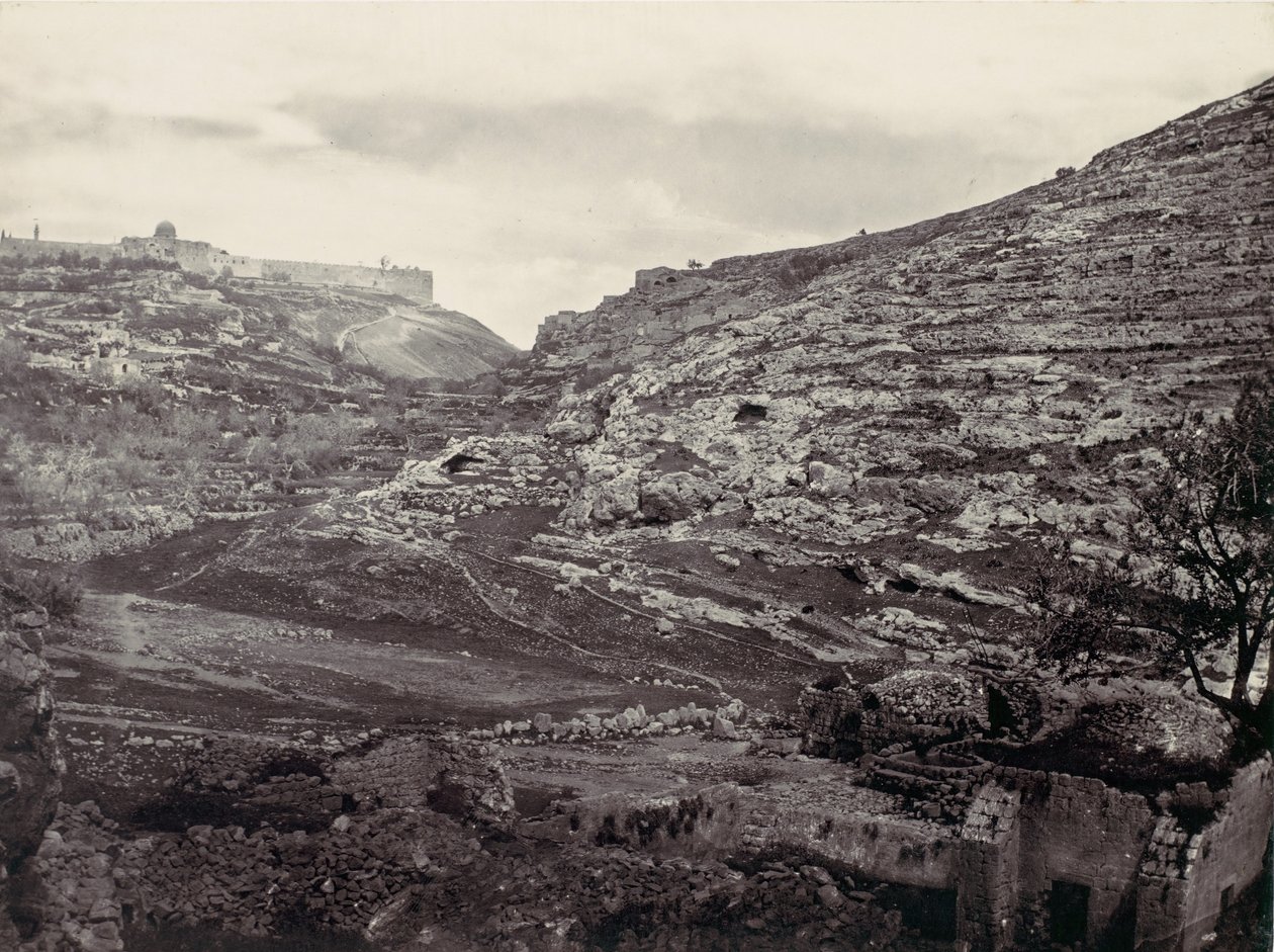 Mount Moriah, Jerusalem, from the Well of En Rogel by Francis Frith