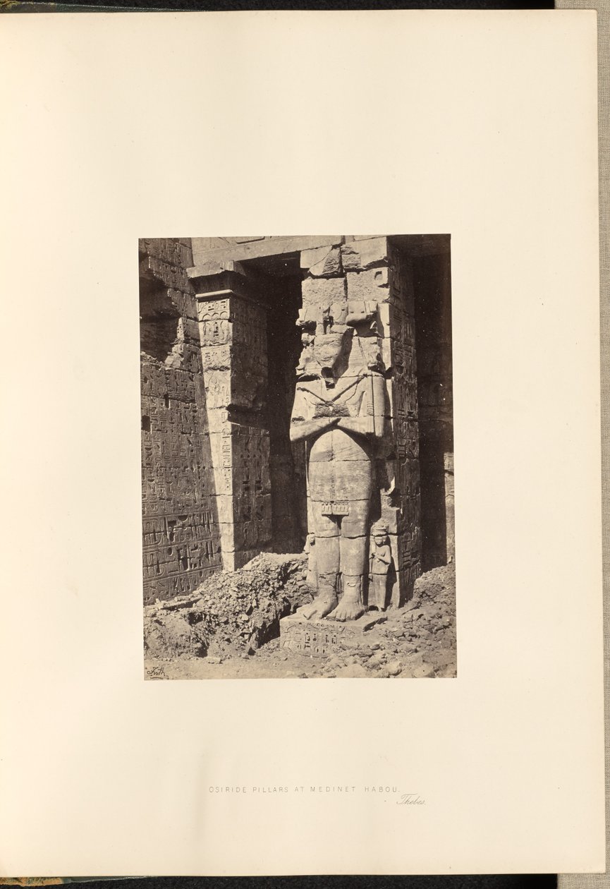 Osiride Pillars at Medinet Habu, Thebes by Francis Frith