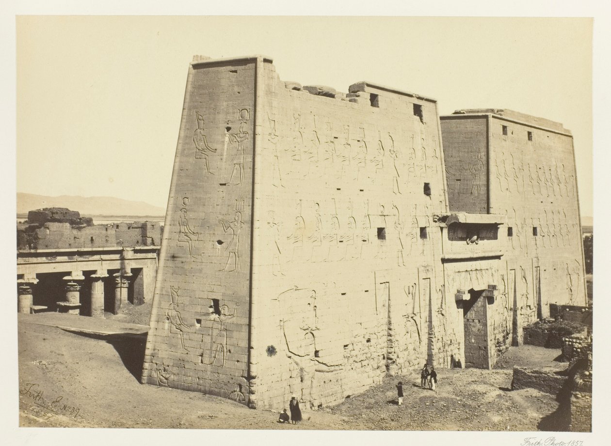 The Great Pylon at Edfu, Upper Egypt by Francis Frith