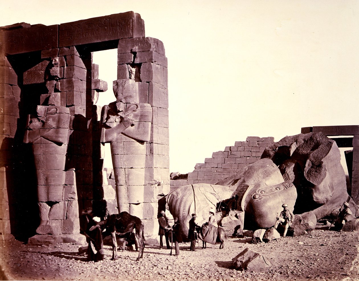 The Rameseum of El-Kurneh, Thebes, First View by Francis Frith