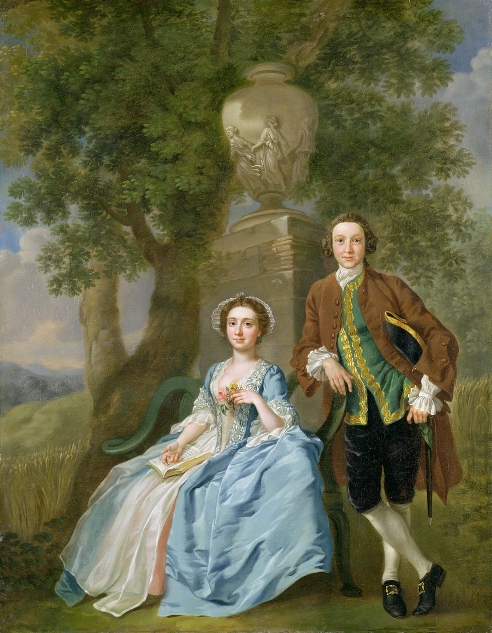 Portrait of George and Margaret Rogers (detail) by Francis Hayman