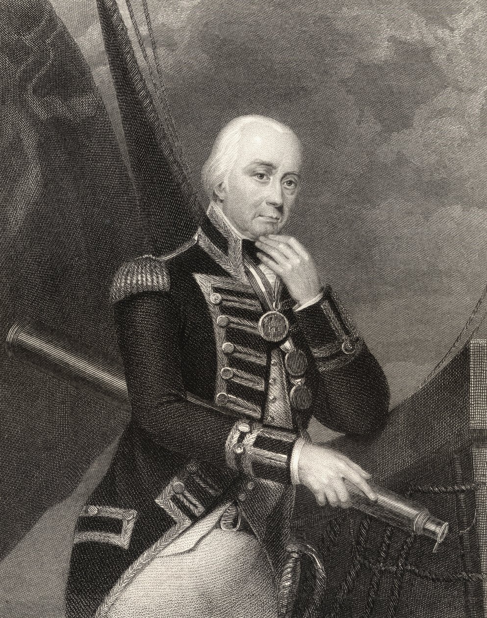 Admiral Lord Cuthbert Collingwood, Engraved by W. Finden, from 