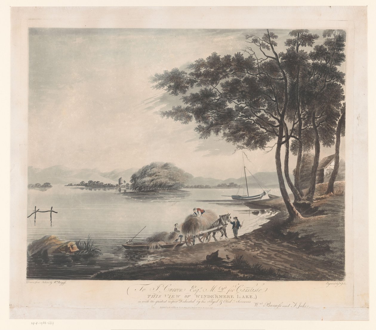 View of Windermere Lake by Francis Jukes