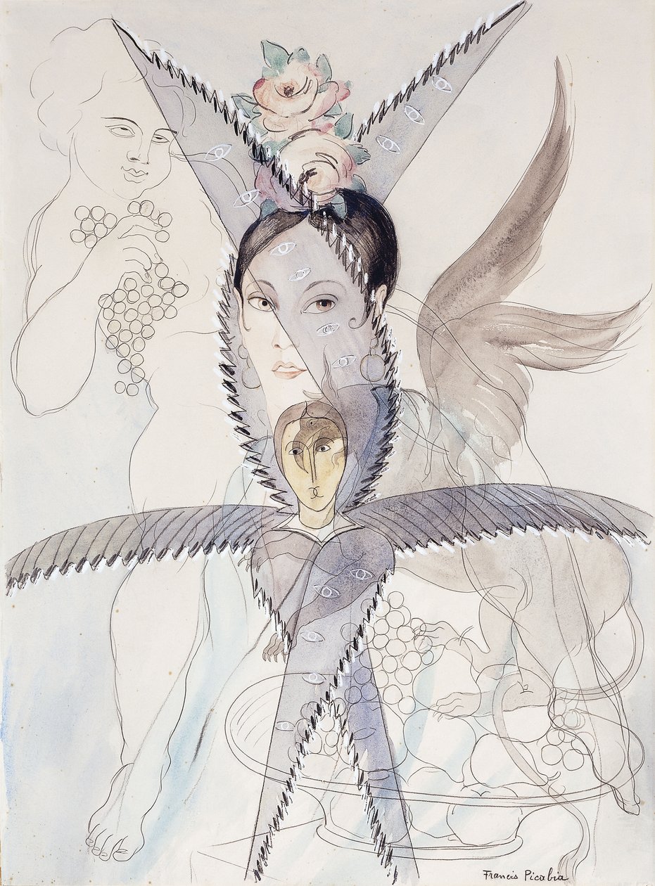 Transparency - Head and Winged Horse by Francis Picabia