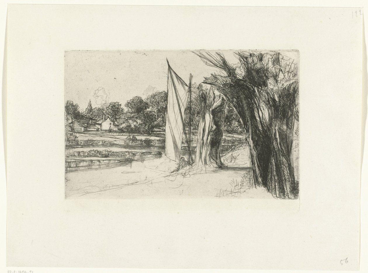 Thames Ditton with a Sail by Francis Seymour Haden (Sir)