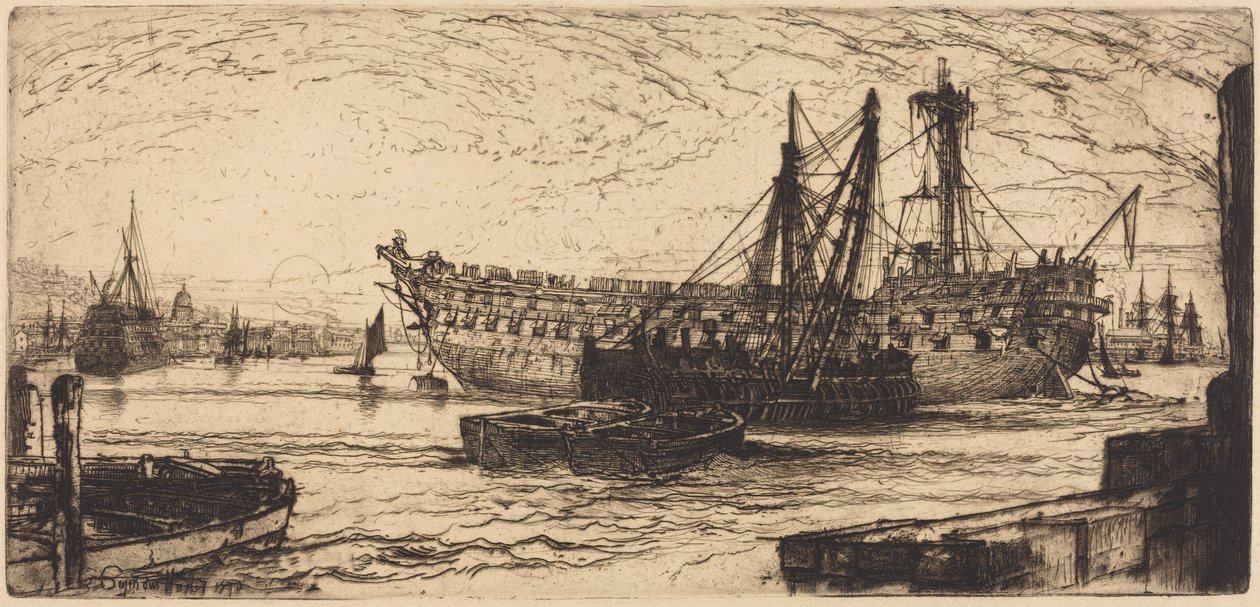 Breaking Up of the Agamemnon by Francis Seymour Haden
