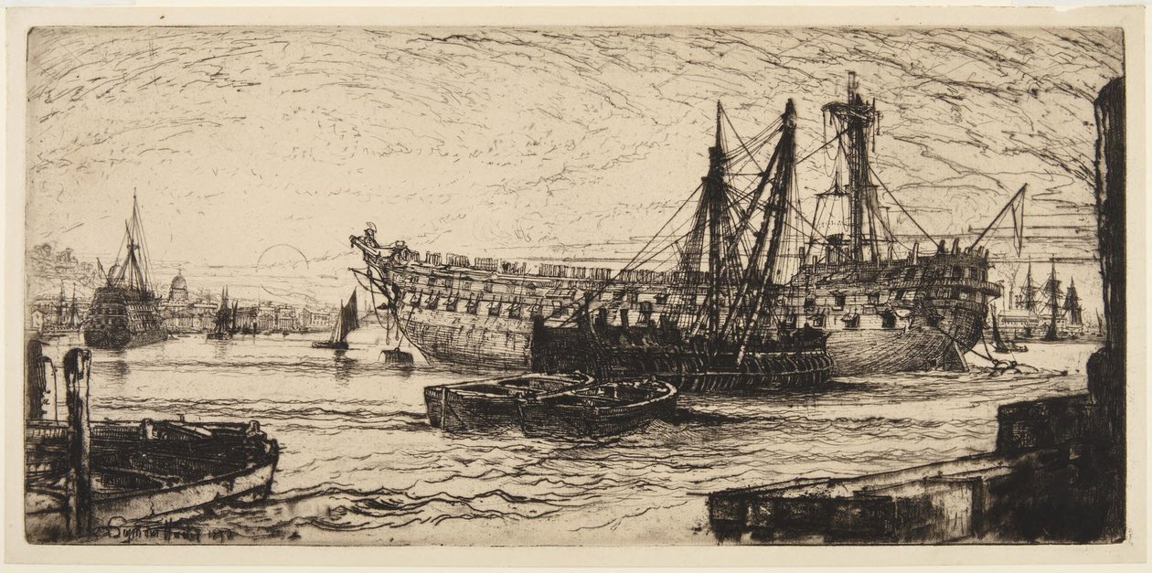 Breaking up of the “Agamemnon” by Francis Seymour Haden