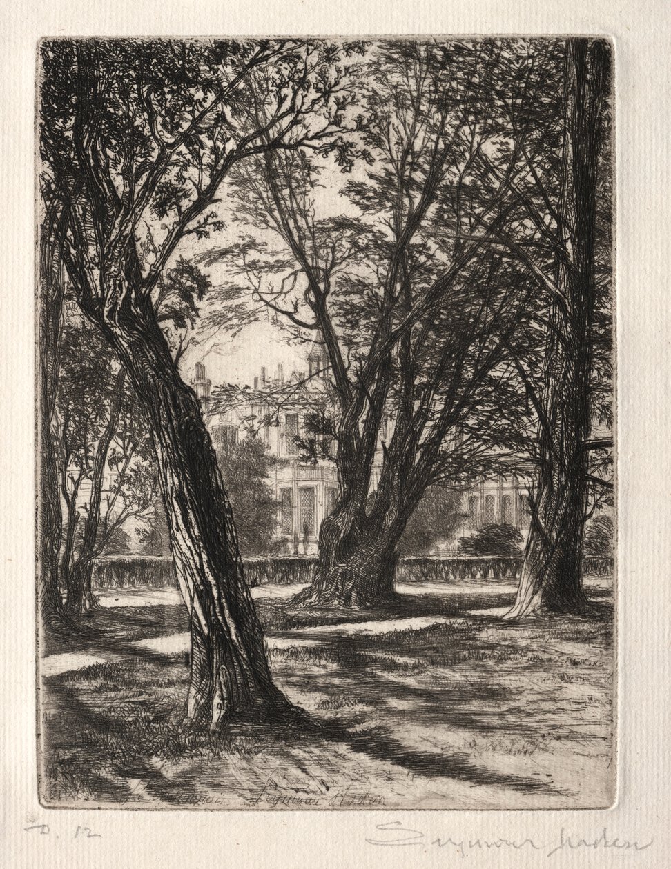 Kensington Gardens The Small Plate by Francis Seymour Haden