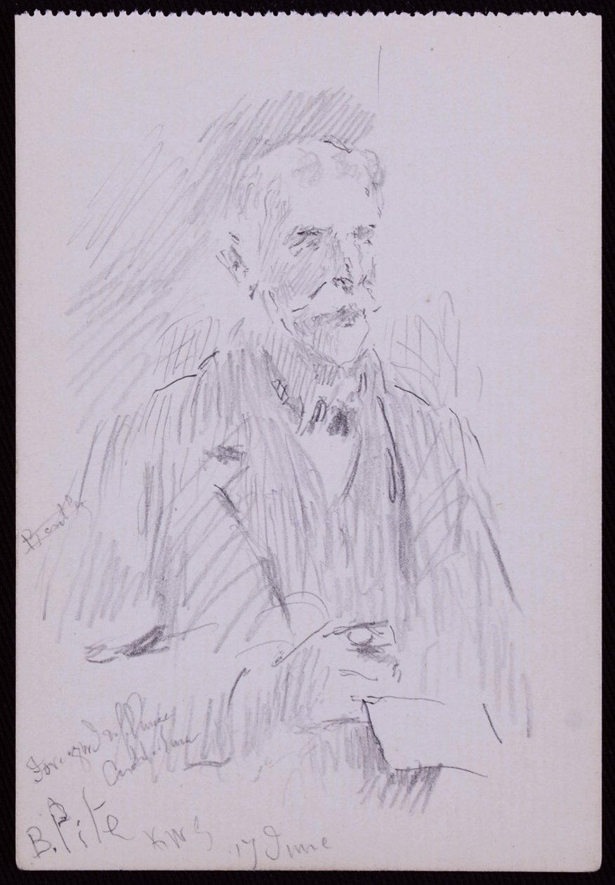Portrait of A Beresford Pite by Francis Wilfred Lawson