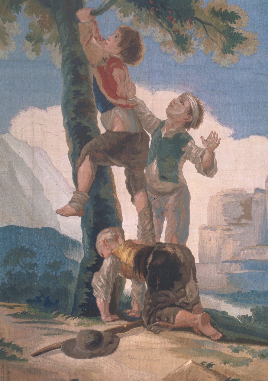 Boys Climbing a Tree by Francisco de Goya: Fine art print