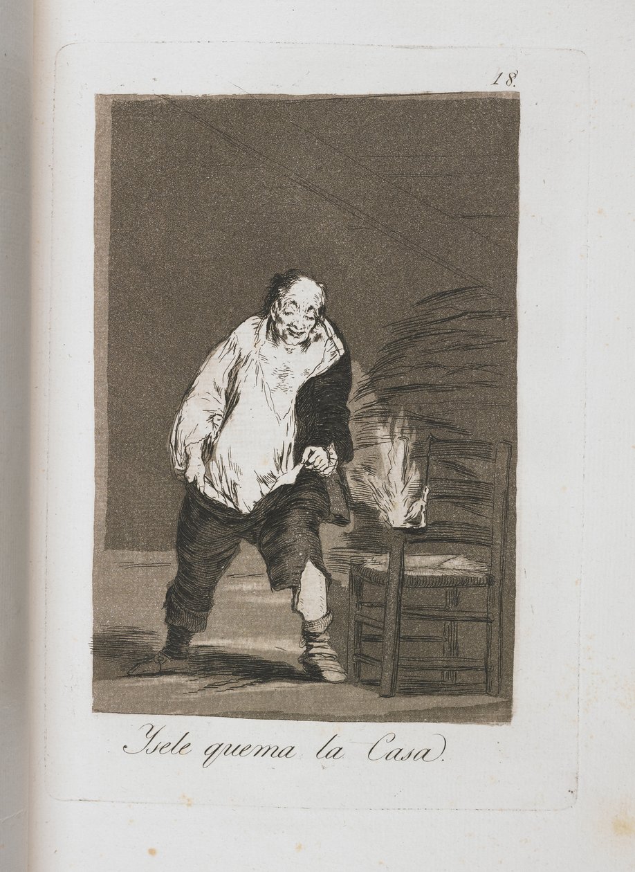 Plate from Los Caprichos, 1797-1798 by Francisco de Goya