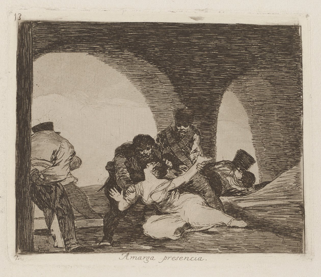 Bitter to Be Present, plate 13 from the series The Disasters of War by Francisco de Goya
