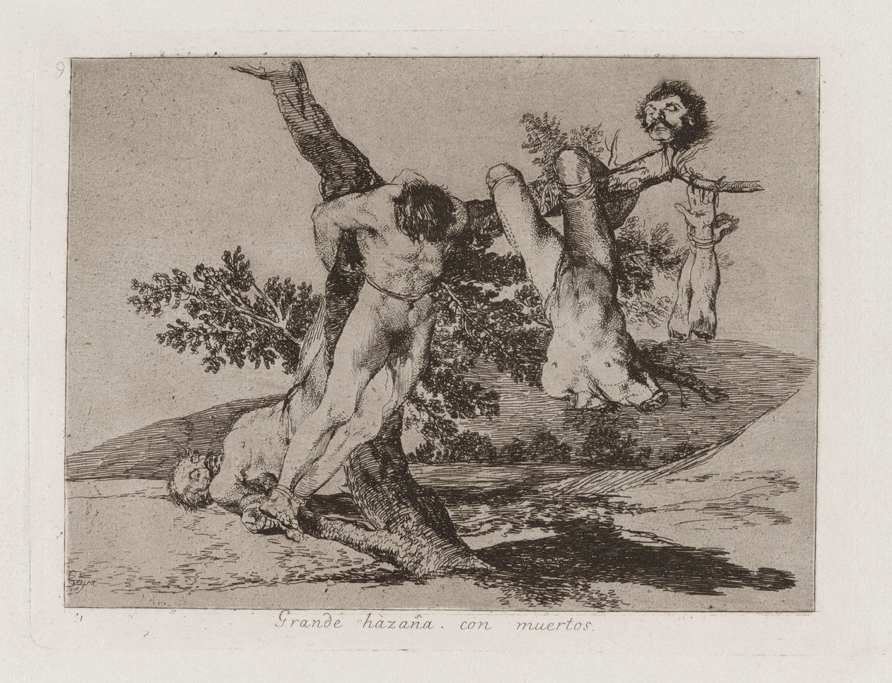 A Heroic Feat! With Dead Men!, Plate 39 from The Disasters of War by Francisco de Goya