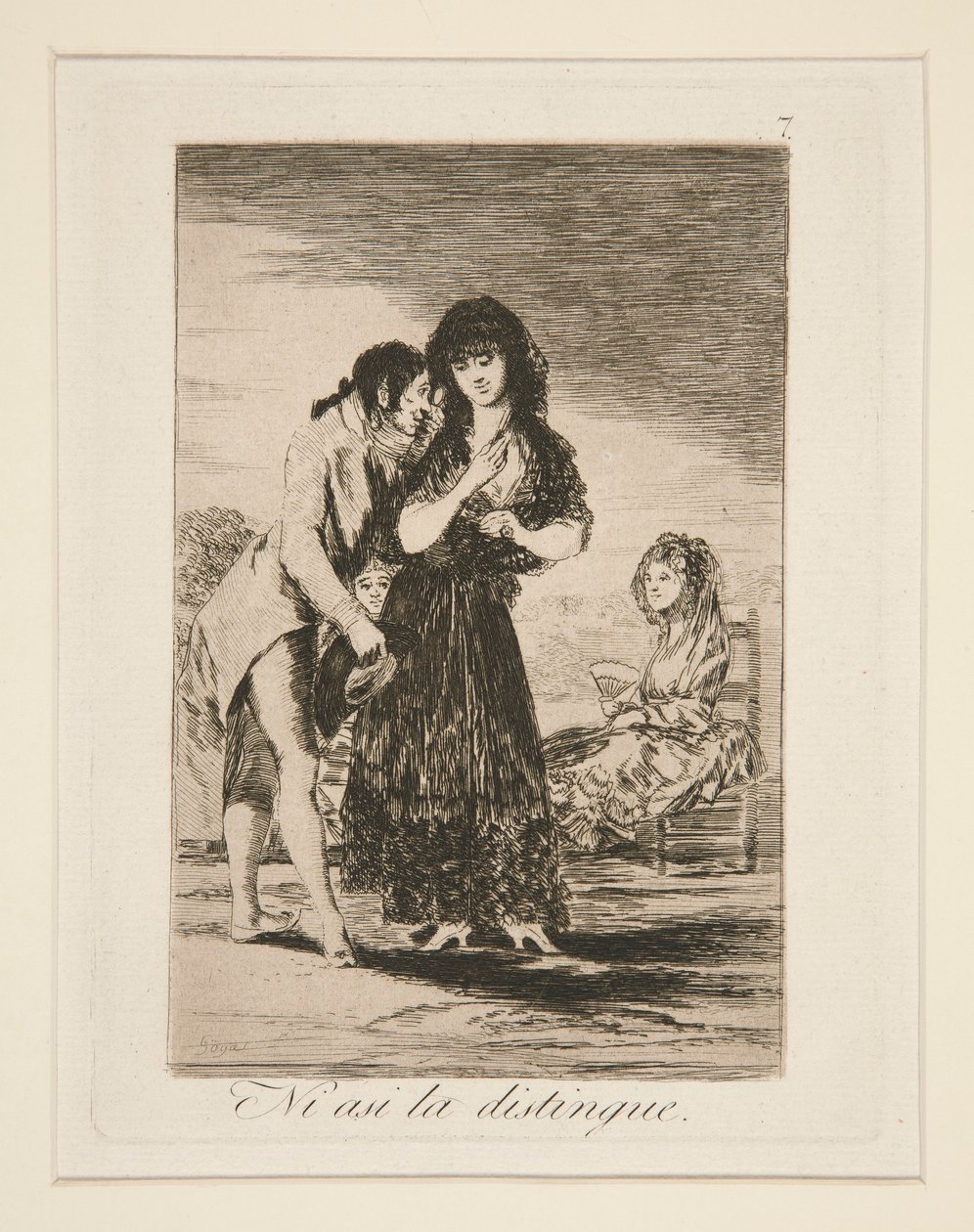 Even Thus He Cannot Make Her Out, plate 7 from Los caprichos