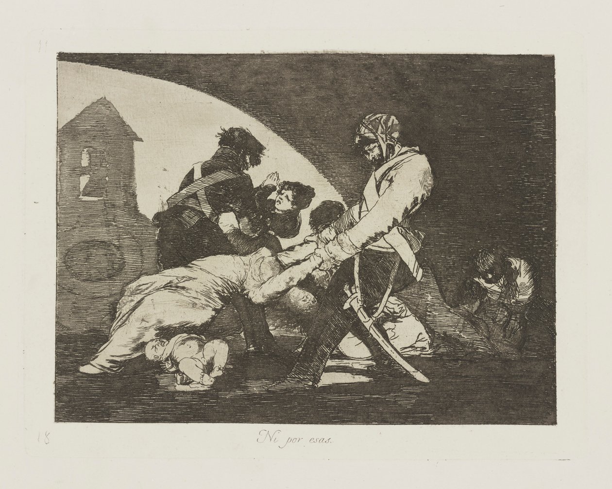 Neither Do These, pl. 11 from the series The Disasters of War by Francisco de Goya
