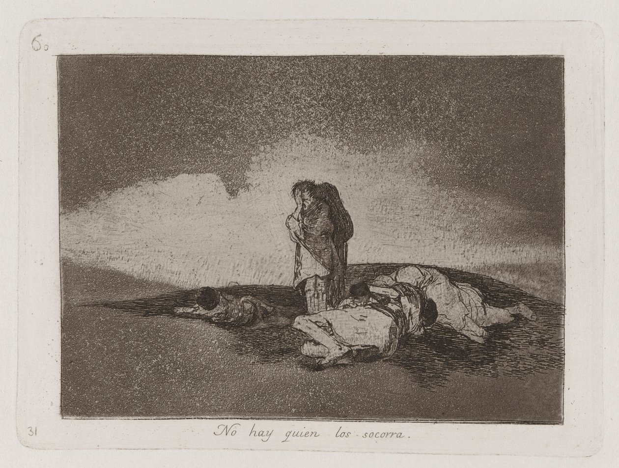 There is No One to Help Them, Plate 60 from The Disasters of War by Francisco de Goya