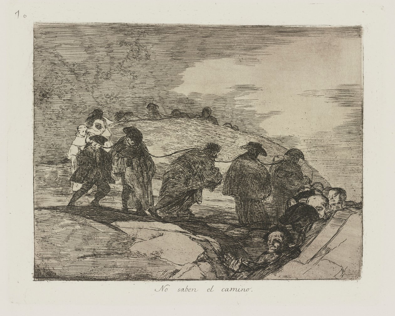 They Do Not Know the Way, plate 70 from the series The Disasters of War by Francisco de Goya