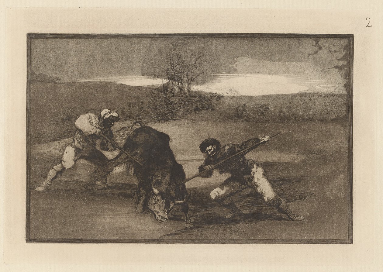 Another Way of Hunting on Foot, Plate 2 from La Tauromaquia by Francisco de Goya