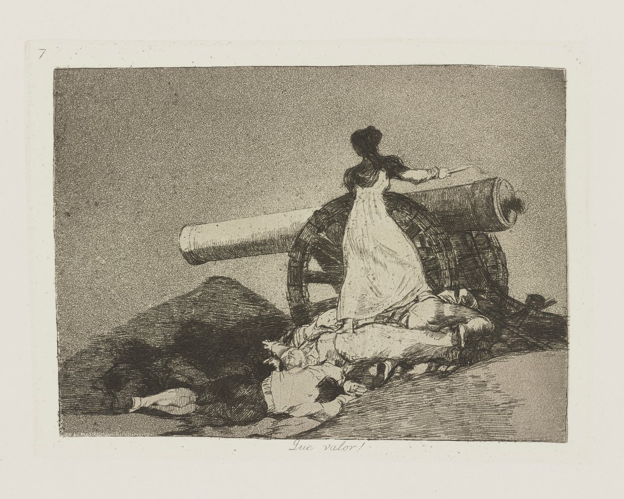 What Courage!, Plate 7 from the series The Disasters of War by Francisco de Goya