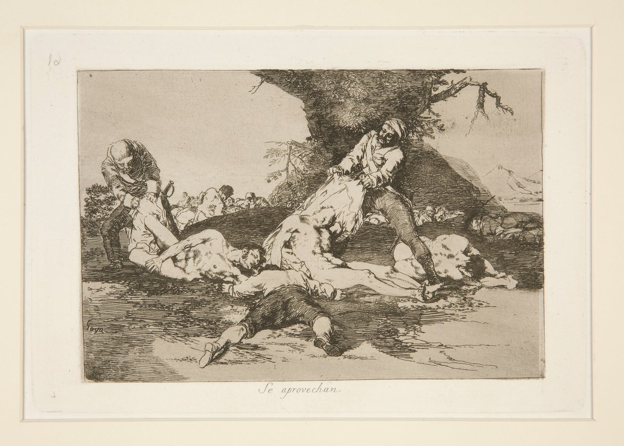 They Make Use of Them, plate 16 from The Disasters of War by Francisco de Goya