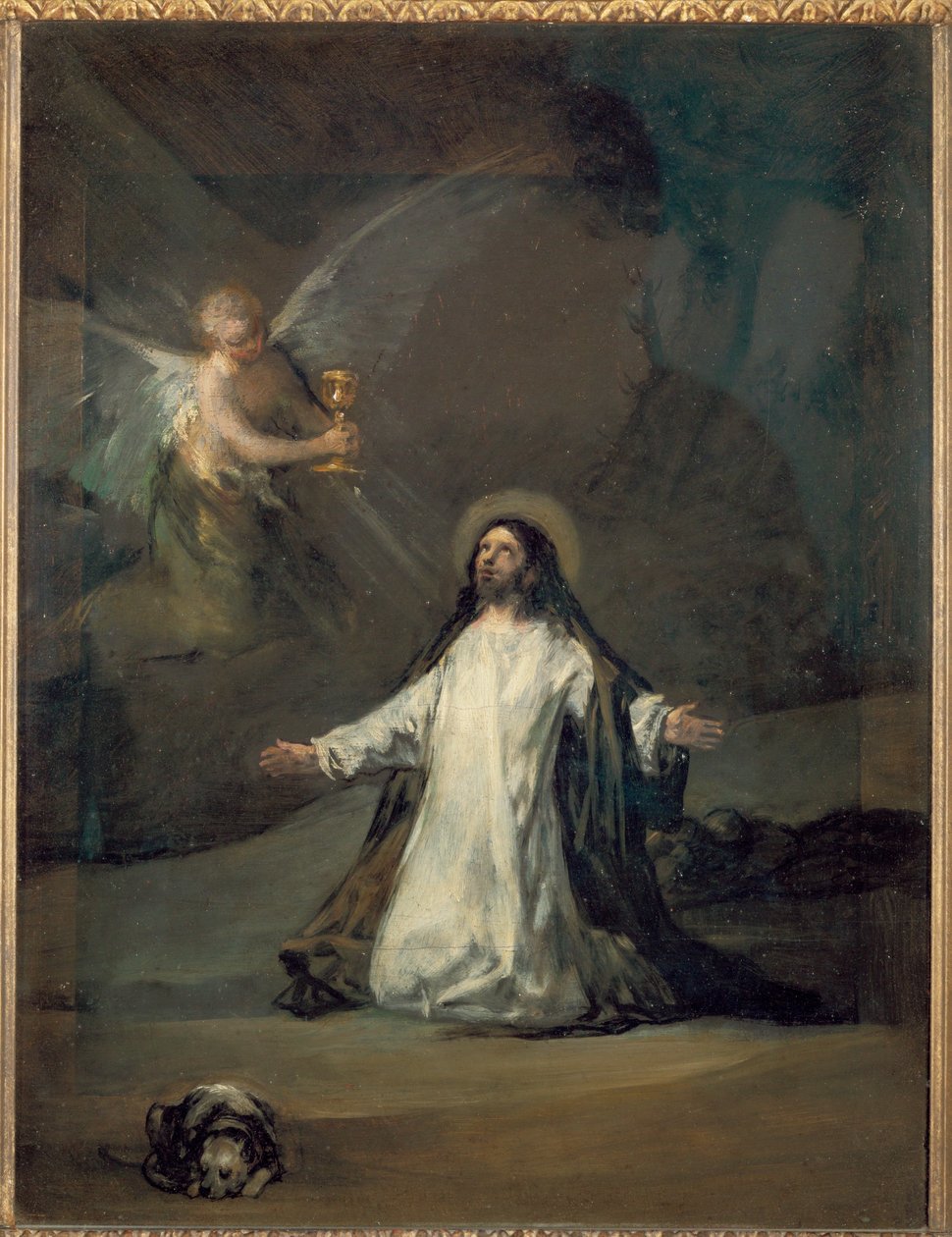 Christ in Gethsemane by Francisco Jose de (circle of) Goya y Lucientes