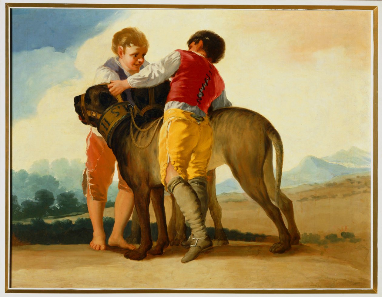 Boys with a Wild Dog by Francisco Jose de Goya y Lucientes