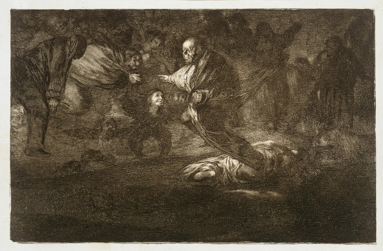 God Creates Them and They Gather (Los Proverbios 18) by Francisco Jose de Goya y Lucientes
