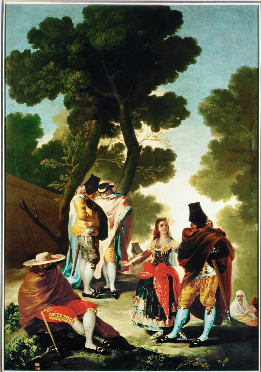 The Maja and the Cloaked Men by Francisco Jose de Goya y Lucientes
