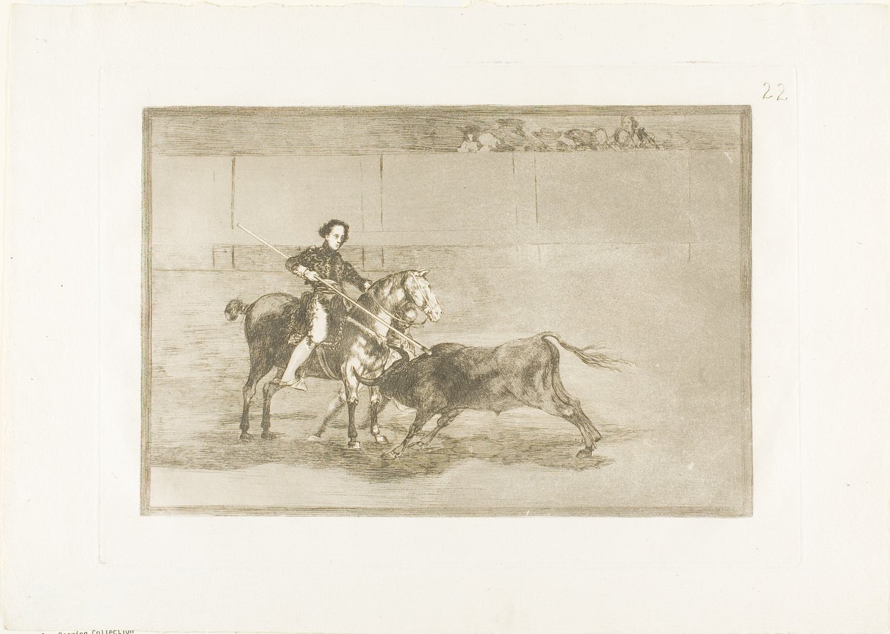 Manly Courage of the Celebrated Pajuelera in the Ring at Saragossa, Plate 22 from The Art of Bullfighting by Francisco Jose de Goya y Lucientes