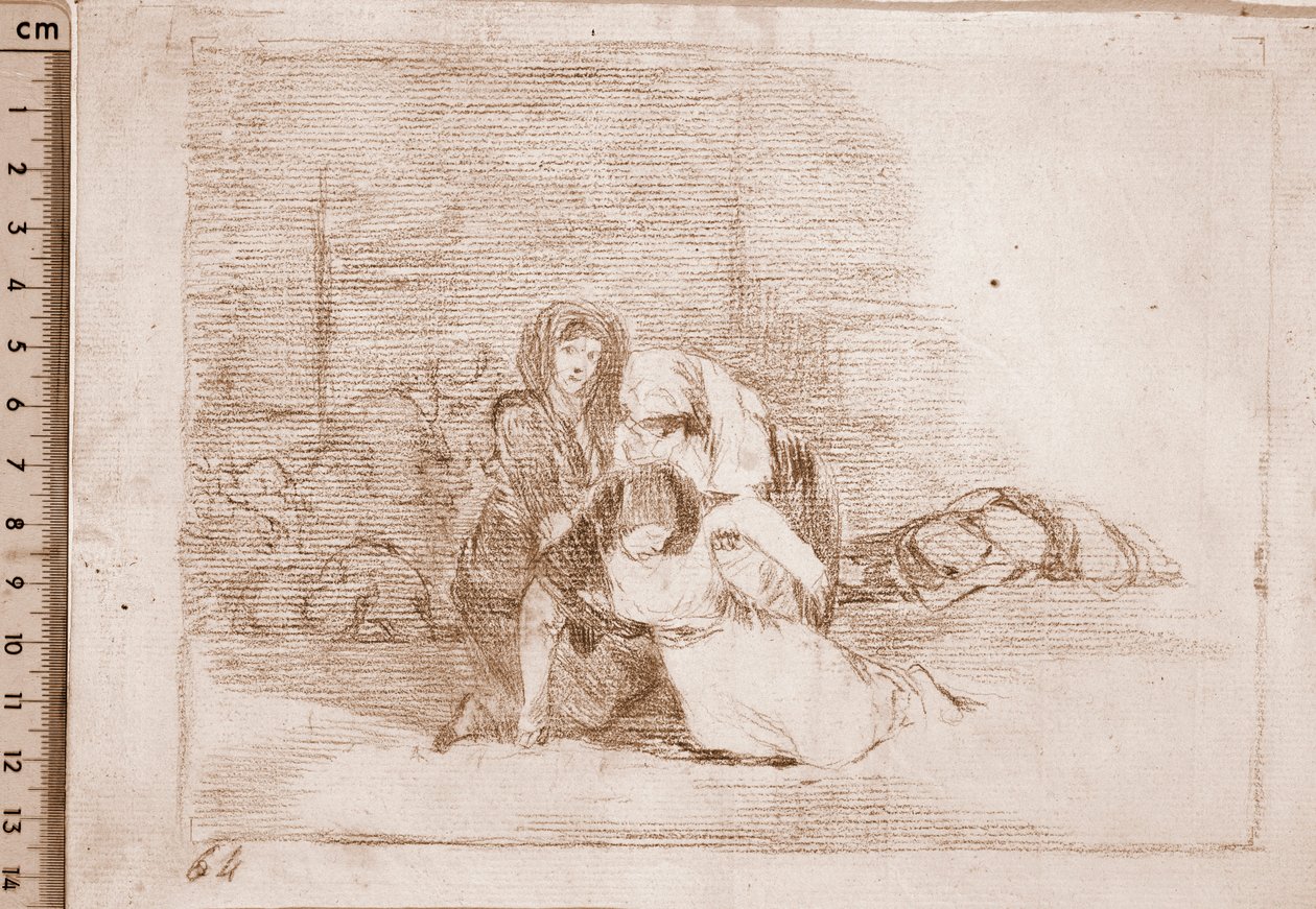 The Disasters of War: They do not arrive in time by Francisco de Goya