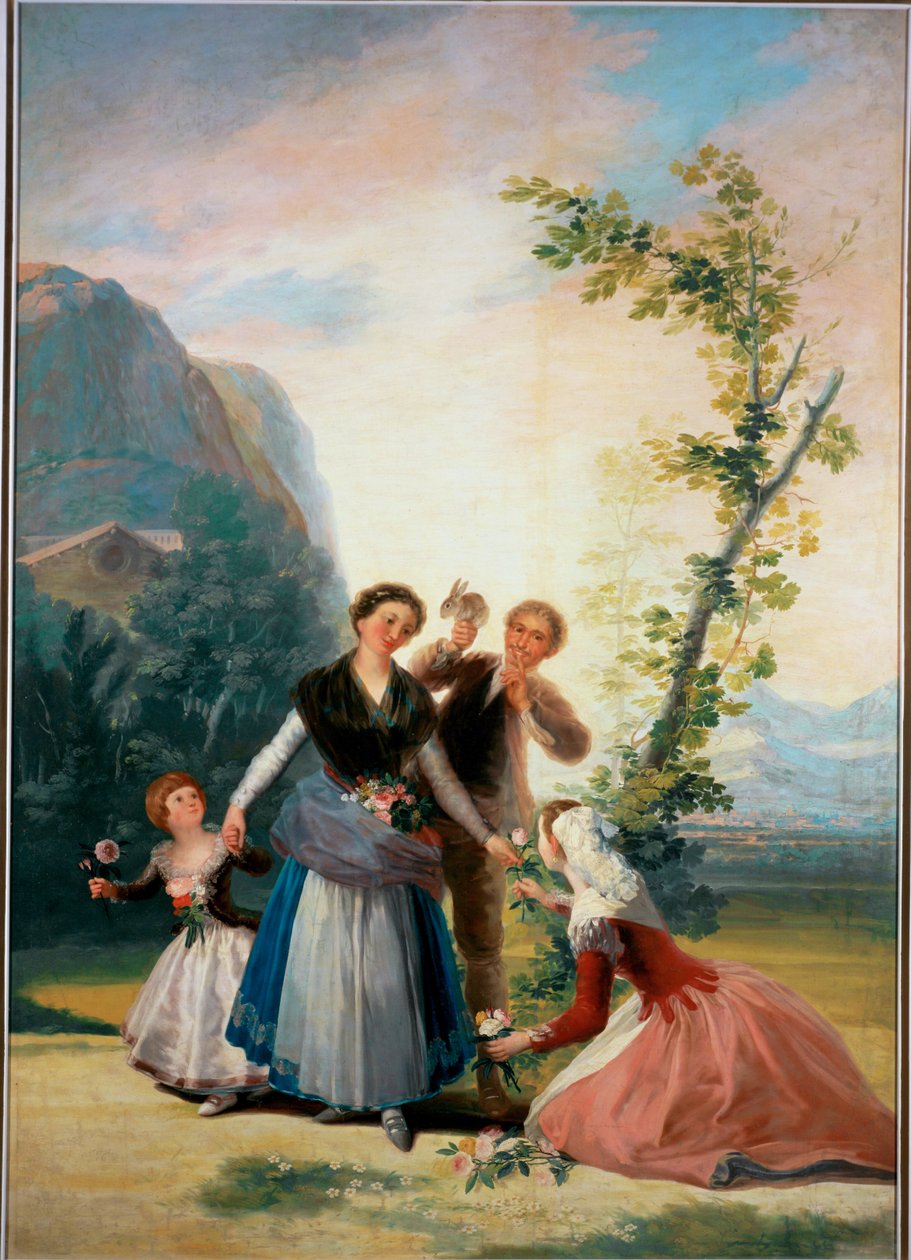 The Flower Girls, Cartoon for a Tapestry by Francisco Jose de Goya y Lucientes