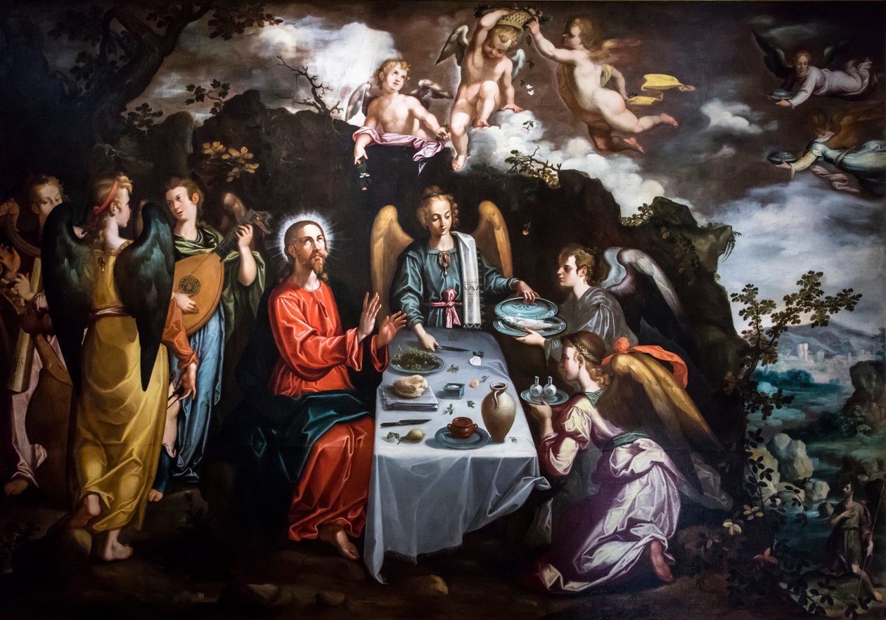Christ Served by the Angels in the Desert by Francisco Pacheco