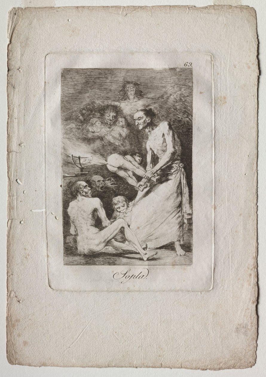 Caprichos: Blow, 1799 by Francisco de Goya