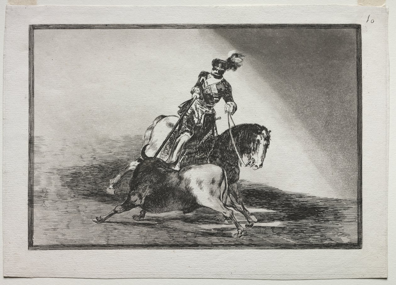 Charles V Spearing a Bull in the Ring at Valladolid by Francisco de Goya
