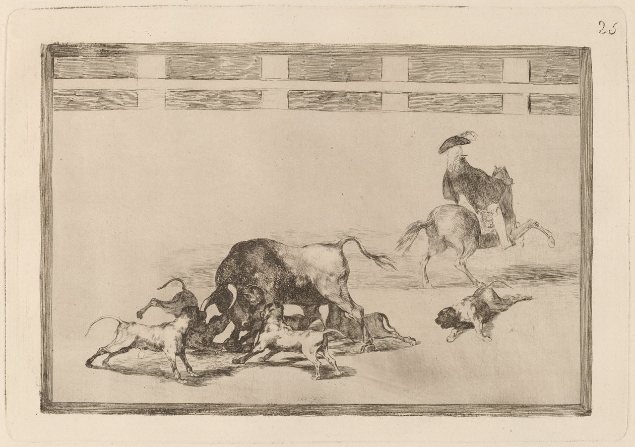 They Loose Dogs on the Bull by Francisco de Goya