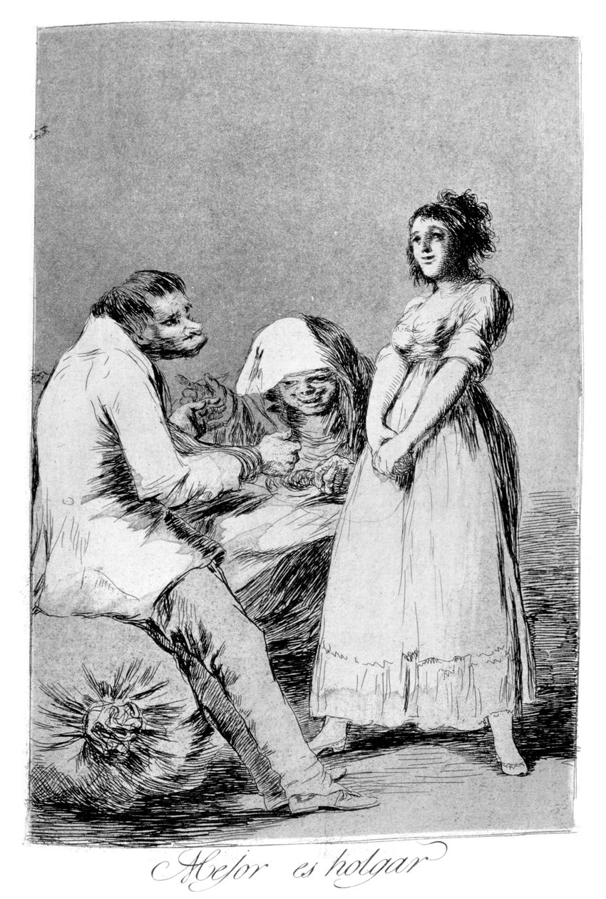 It is better to be lazy, 1799 by Francisco de Goya