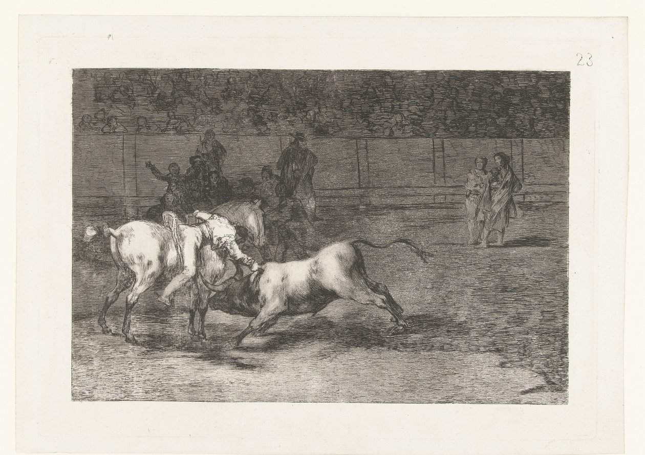 Mariano Ceballos Kills a Bull by Francisco de Goya