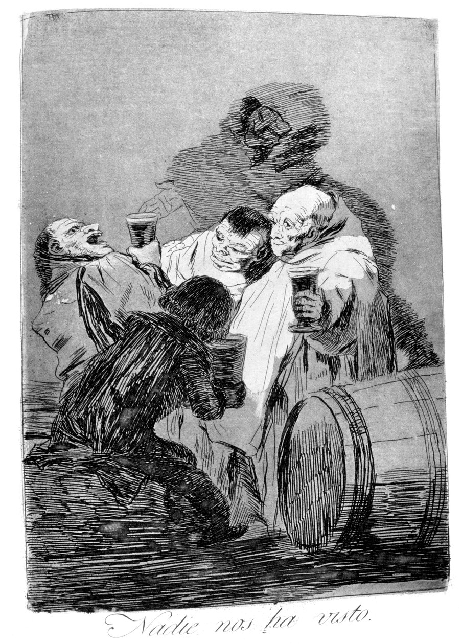No One Has Seen Us, 1799 by Francisco de Goya