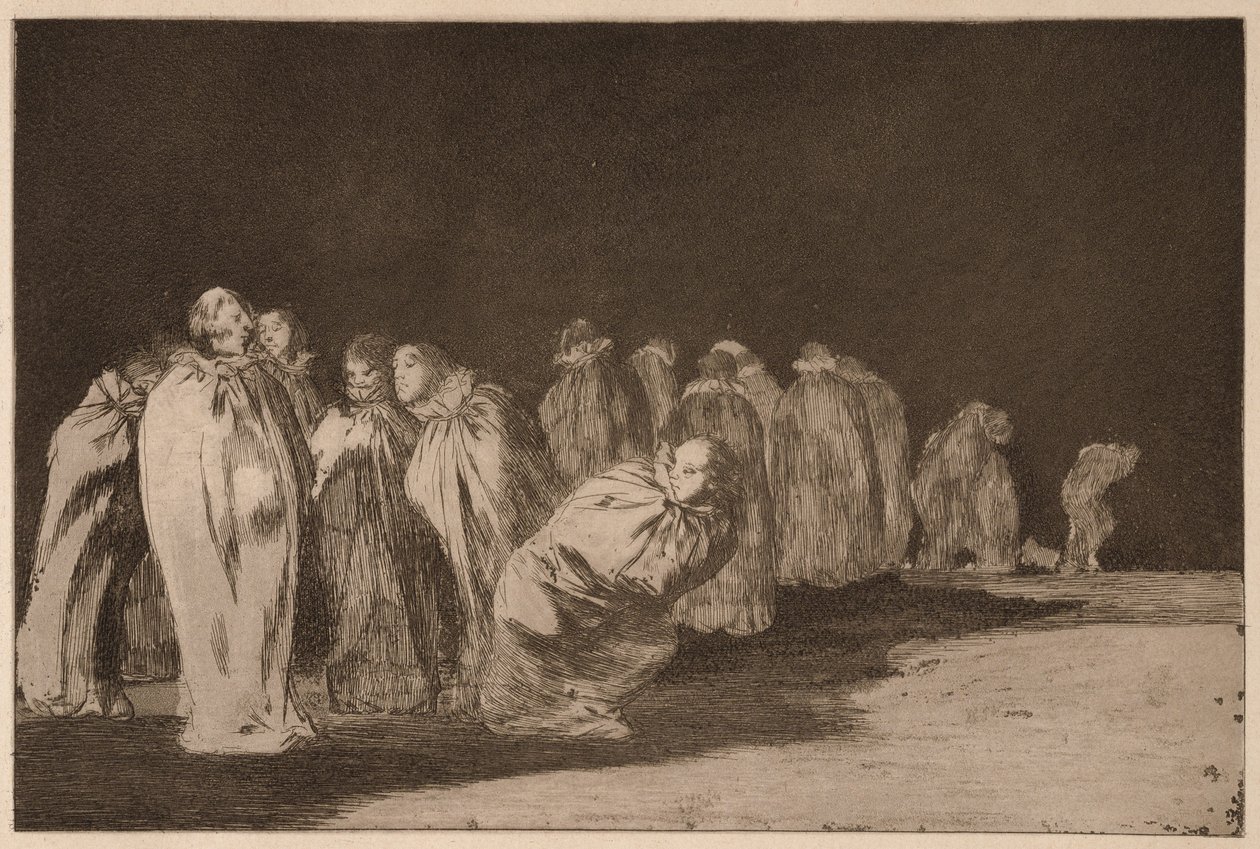 People in Sacks, from the series Los Disparates by Francisco de Goya