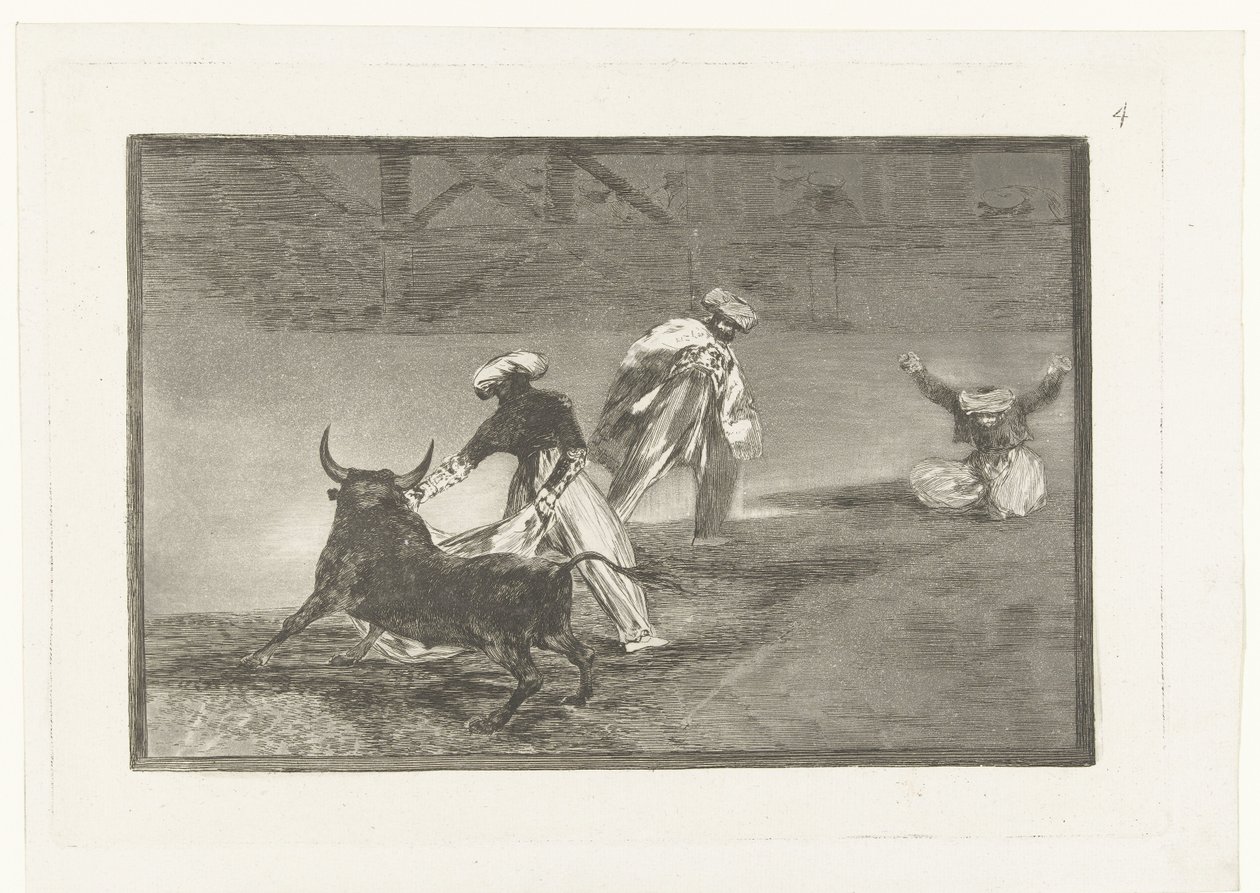 Bullfighters in an Arena by Francisco de Goya