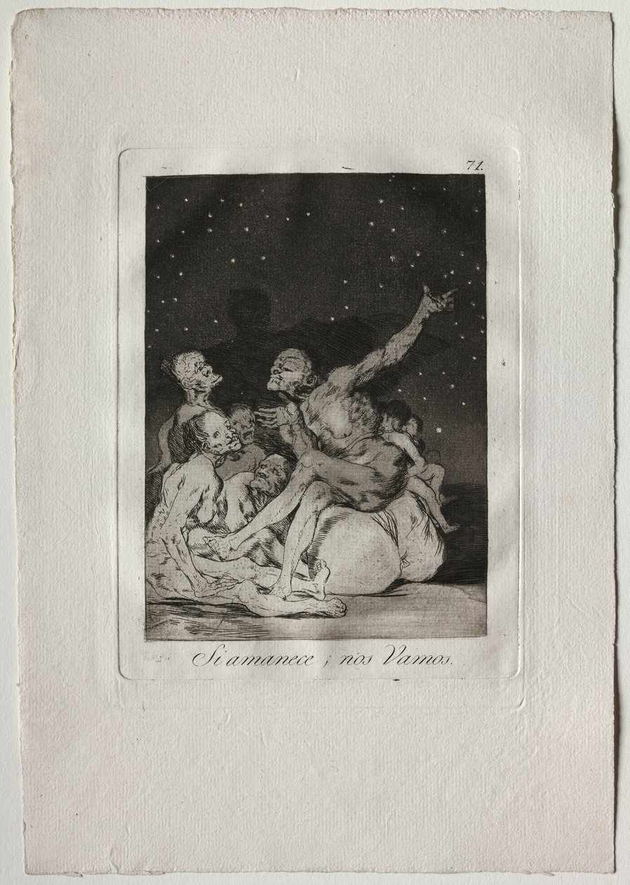 When Day Breaks We Will Be Off by Francisco de Goya