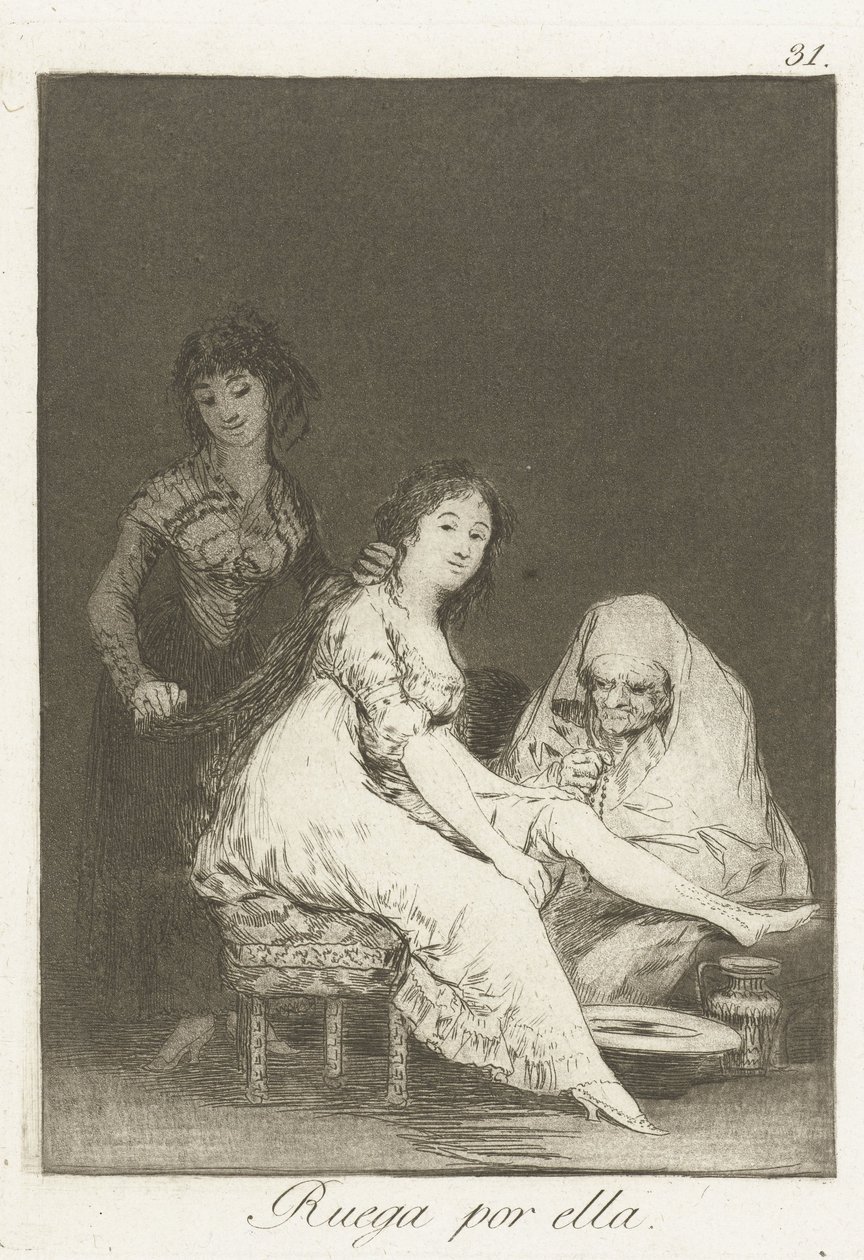 She Prays for Her by Francisco de Goya