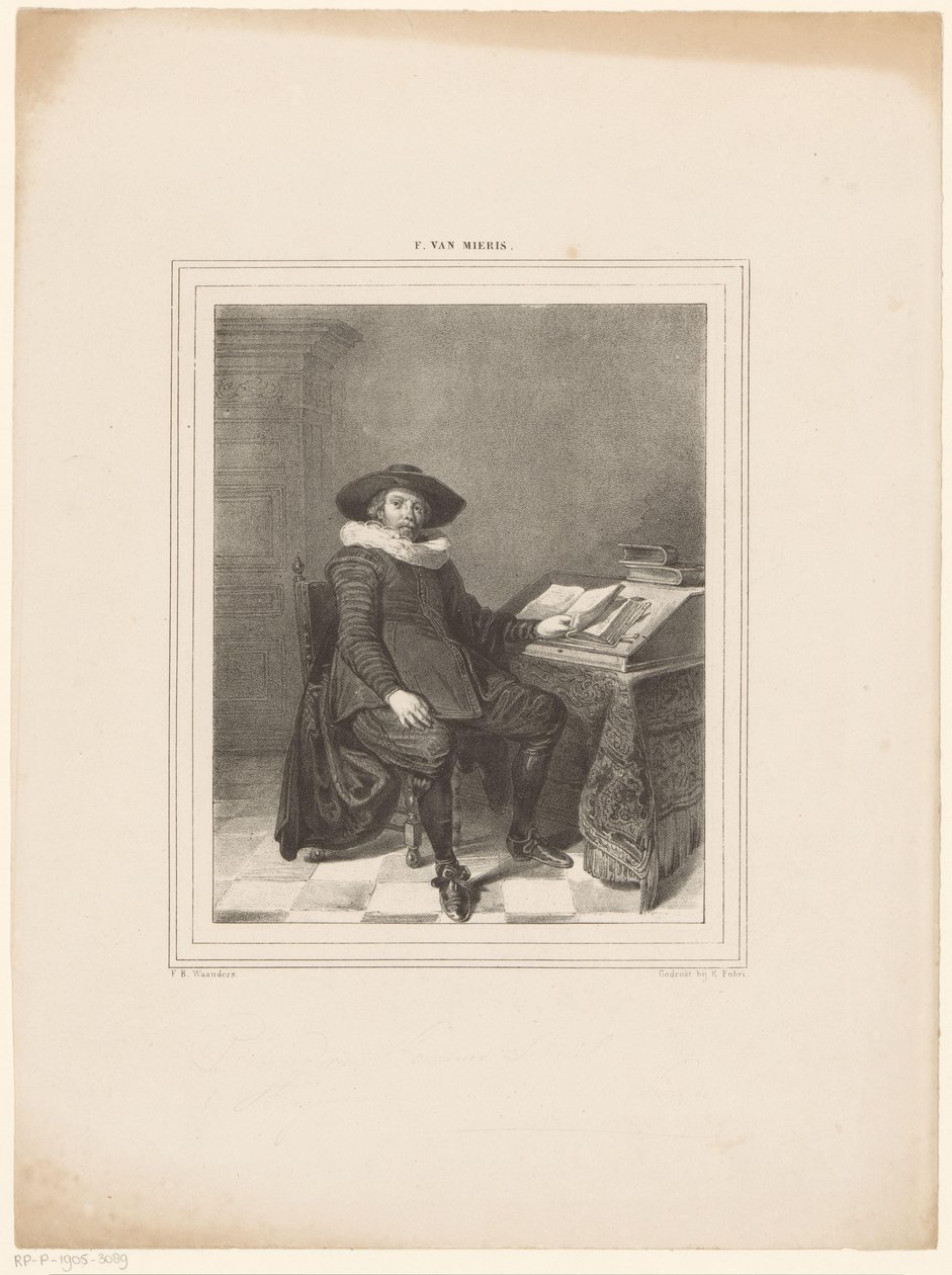Portrait of Unknown Man by Franciscus Bernardus Waanders