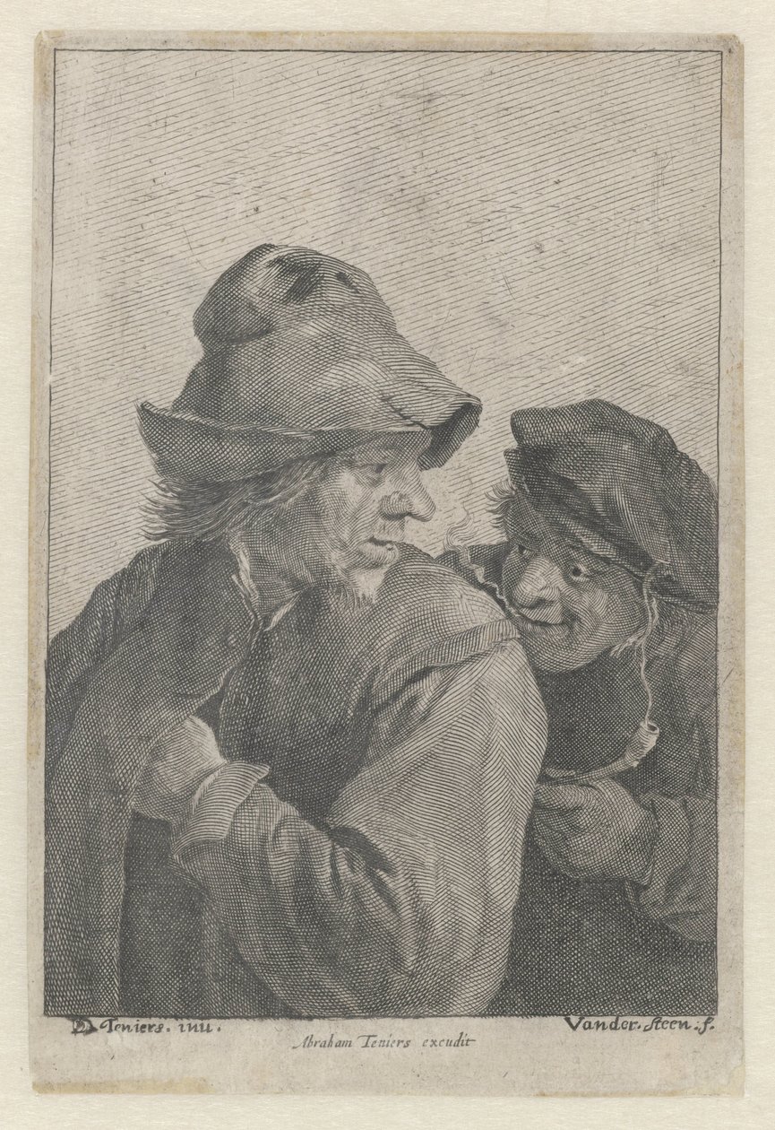 Two Farmers by Franciscus van der Steen