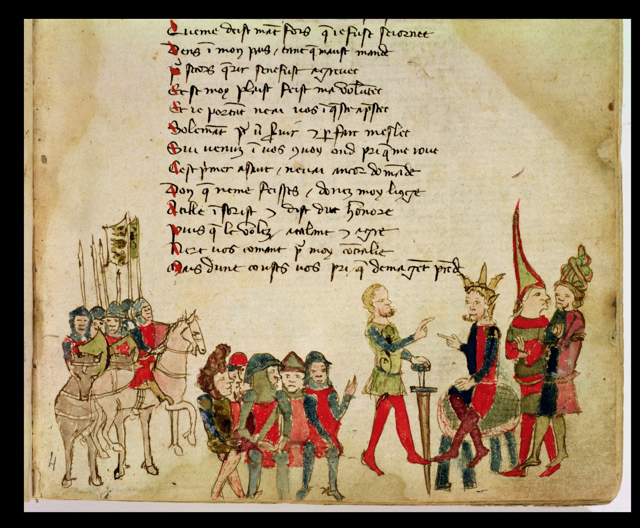 Attila the Hun in Discussion with One of His Warriors, from The War of Attila by Nicola da Casola by Franco Italian School