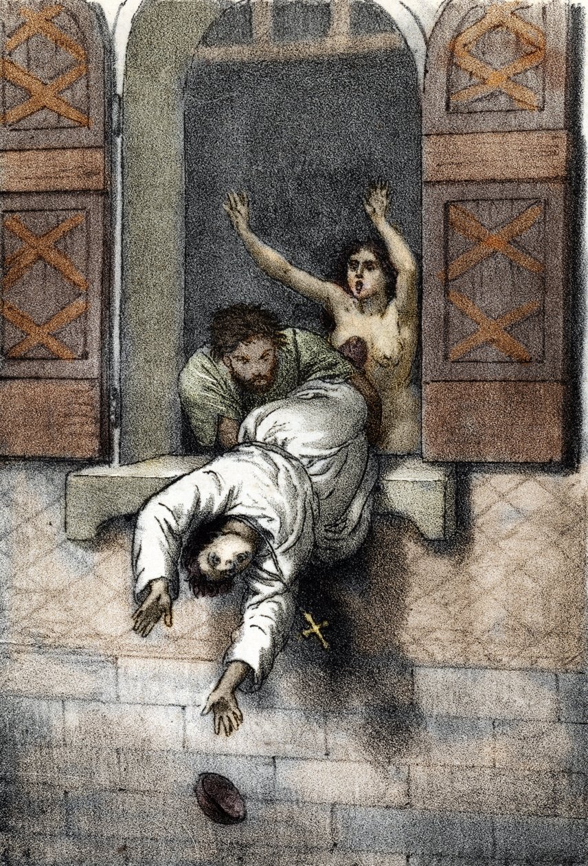 Middle Ages: the death of Pope John XII by Franco Mistrali