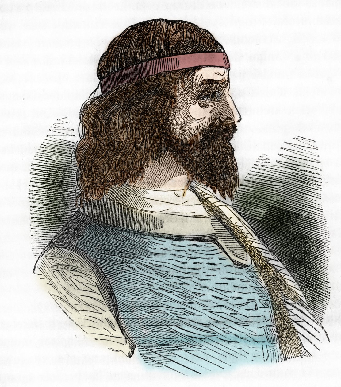 Portrait of Odoacre, leader of the Herules allies in the Huns and minister of Attila by Franco Mistrali