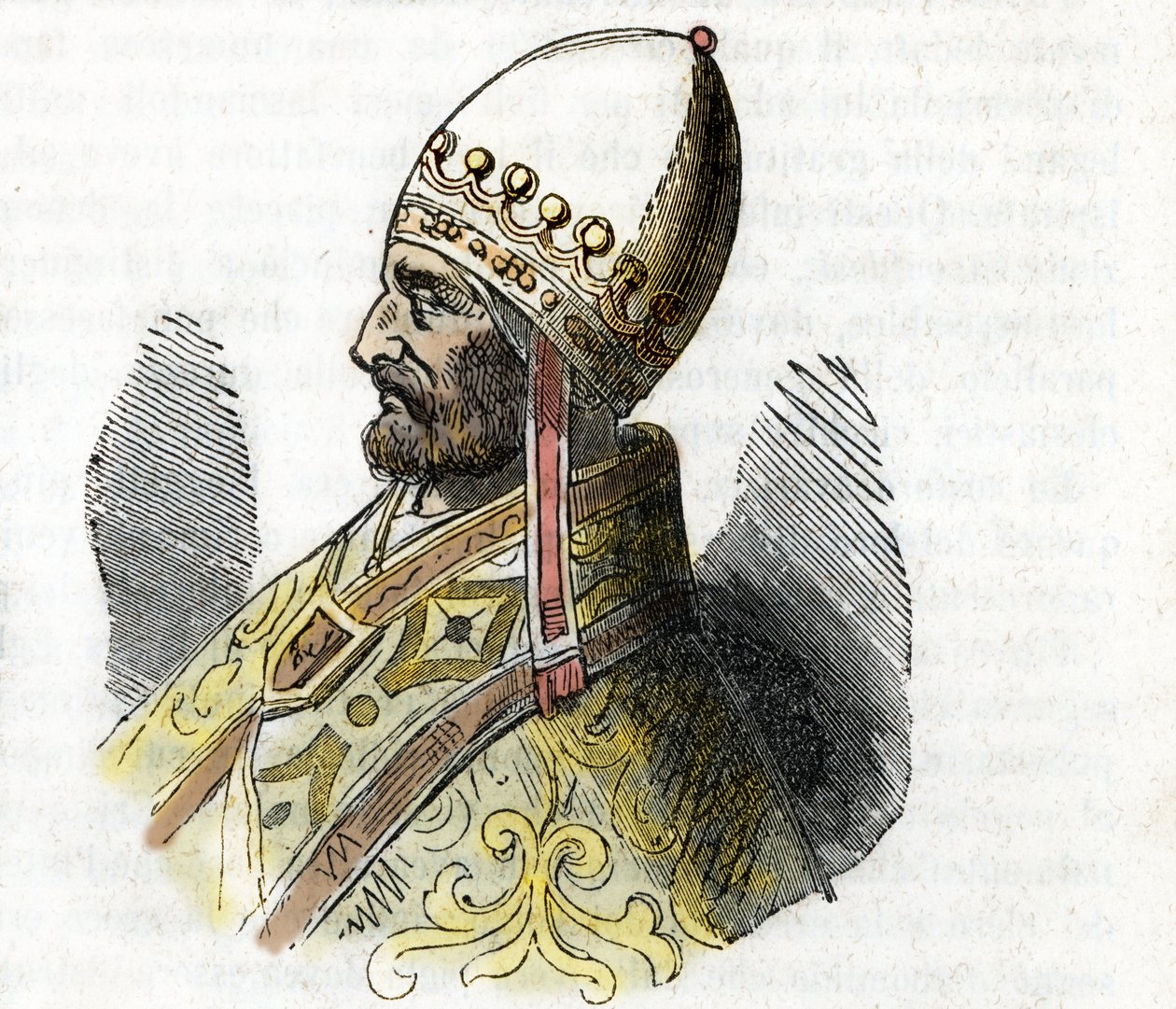Portrait of Pope Adrian IV, Drawing from 'Misteri del Vaticano' by ...