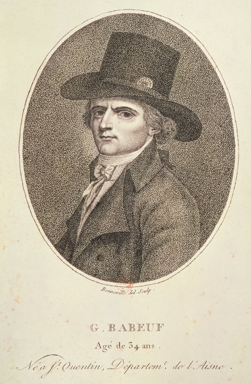 Medallion Portrait of Francois Noel known as Gracchus Babeuf, 1794 by Francois Bonneville