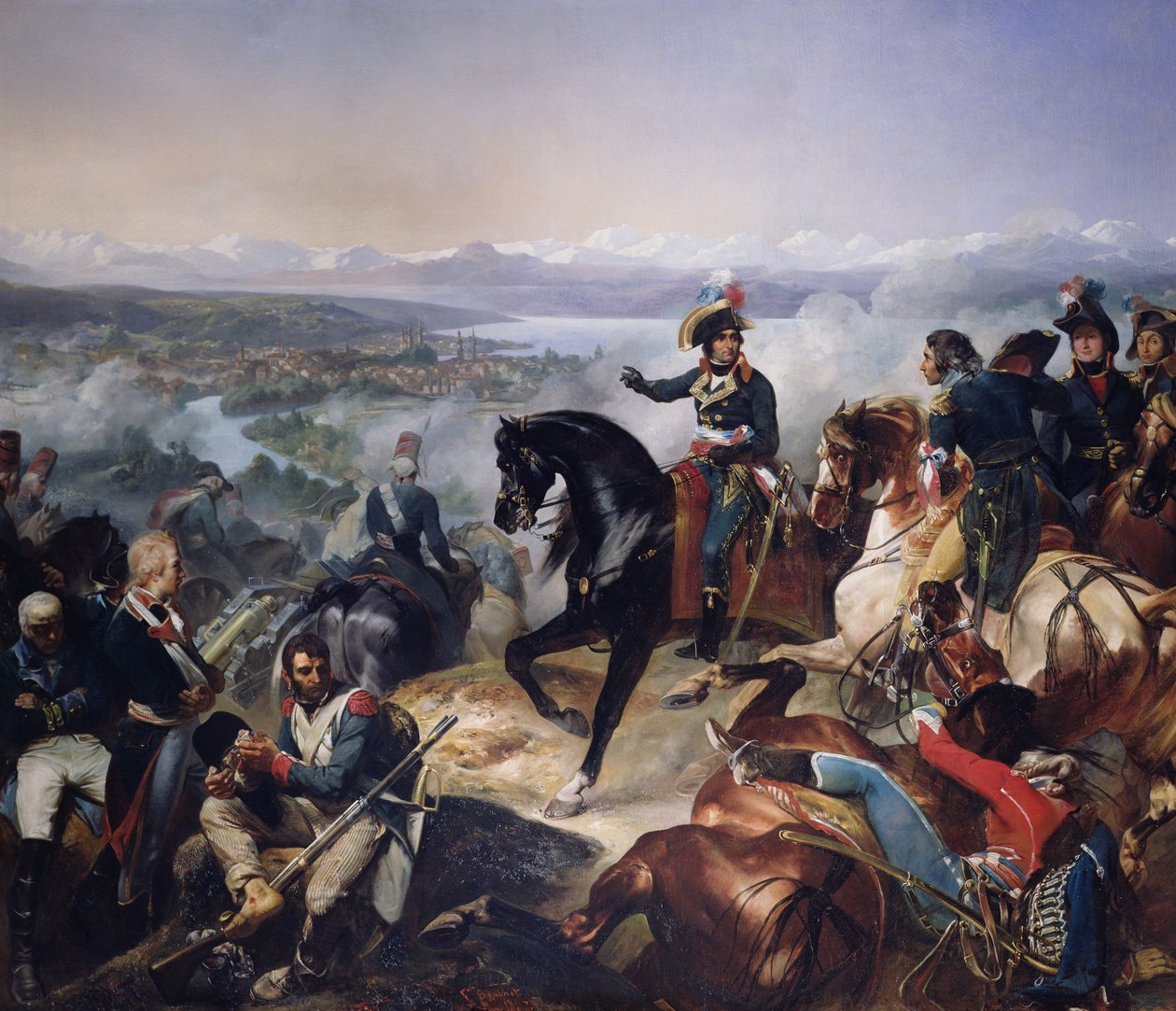 The Battle of Zurich, 25th September 1799, 1837 by Francois Bouchot